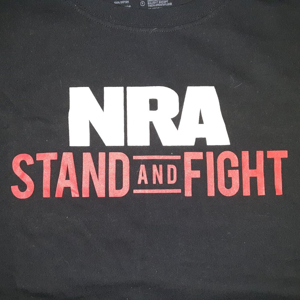 NRA * Stand and Fight * New or Like New * 3X Tee Shirt * 55" Chest * Black *